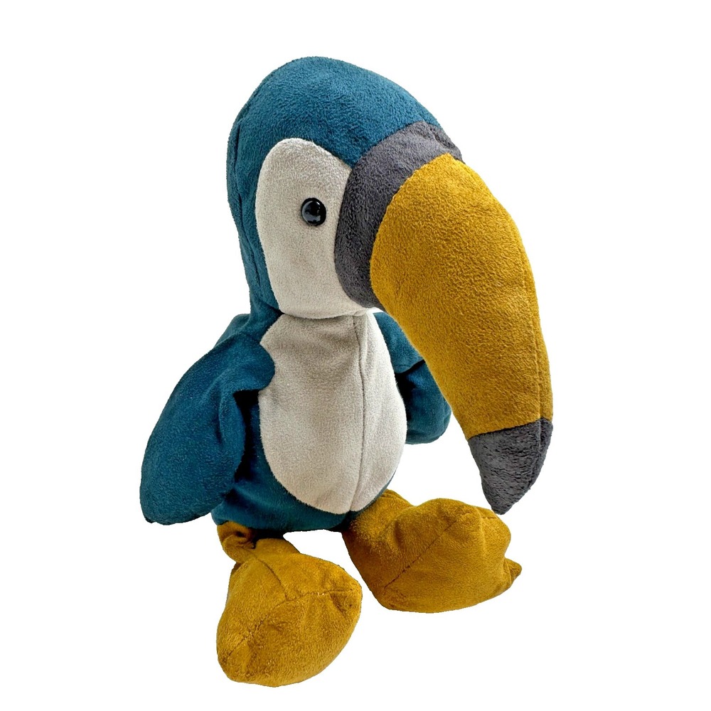 Jellycat London Belby Toucan Blue Bird Plush Stuffed Animal 8" Tall velvety Soft